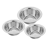 PEPLAYTAL 3 Stück Reiswaschsieb Aus Edelstahl Wasserfilter Für Reis Obst Und...