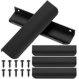 5 Stück Schwarz Möbelgriffe, 150mm Versteckte Schrankgriffe Küchengriffe...