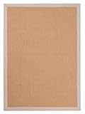 carpetfine Sisalteppich Beige 60x110 cm | Moderner Teppich für Wohn- und...