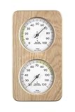 TFA Dostmann Sauna-Thermo-Hygrometer Haar-Synthetik, hitzebeständig, aus Massivholz, L...