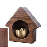 Glocken für Tür – Magnetische Ladenbesitzerglocke aus Holz mit Messingglocke,...