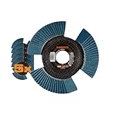 RHODIUS VISION PRO, 5 Stück Ø 125 mm K80 Fächerscheiben durchsichtig, Made in Germany,...