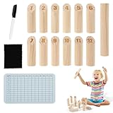 Kubb Wikinger Spiel aus Naturholz – Skandinavisches Wurfspiel für Erwachsene und Kinder...
