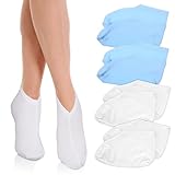 Wanmu 4 Paar Feuchtigkeitsspendende Socken, Nacht absorbiert Spa Lotion-Socken,...