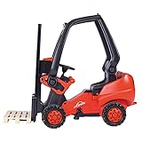 BIG - Linde Forklift - Kindergabelstapler, Spielfahrzeug mit Präzisionskettenantrieb,...