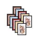 Hoikwo 10 Stück Bilderrahmen Set 10x15 cm, Schwarz Fotorahmen Collage (Mehrere...