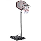 Deuba Mobiler Basketballkorb mit Rollen verstellbare Korbhöhe 257 - max. 305cm...