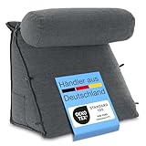 ELONEO Rückenkissen Bett/Sofa mit Abnehmbarer Nackenrolle und Seitentasche,...