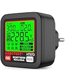 YOJOCK Steckdosentester mit RCD-Prüfung und LCD-Voltage-Display, 6 Arten von...