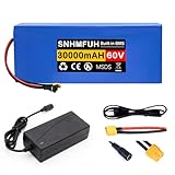 SNHMFUH 60V 30AH Ebike Battery 16S6P Lithium Ion Elektro Fahrrad Batterie 30Ah Ebike...