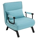 WOLTU Schlafsessel 3 in 1, Schlafsofa mit Bettfunktion, Klappsessel mit Verstellbarer...