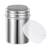 Puderzuckerstreuer mit Frische Kakaostreuer Kakaostreuer für Cappuccino Edelstahl Shaker...