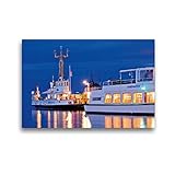 Premium Textil-Leinwand 45 x 30 cm Quer-Format Konstanz und Bodensee 2017, Leinwanddruck...