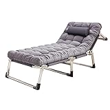 Tragbarer Klappsessel mit verstellbarem Schlafbett und verdickter Matratze, ideal für...