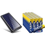 HETP Solar Powerbank 26800mAh & VARTA Batterien AAA, Industrial Pro, Alkaline Batterie,...