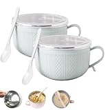 Generisch Set of 3-25 Oz Mug Meals with Lid-Its, Large Soup Mugs with Lids for Coffee,...