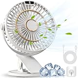 COZII Mini Ventilator Leise-5 Geschwindigkeitsstufen Clip Tischventilator-mit...