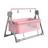 dsmsdre Baby-Beistellbett, elektrische Babywippe, höhenverstellbare Babyschaukel mit...