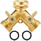 Flintronic Wasserverteiler 2 wege, Y Verteiler, 3/4 Zoll Wasseranschluss Verteiler,...