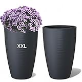 MELTOM Blumenkübel Blumentopf Pflanzkübel mit Herausnehmbaren Einsatz Rund...