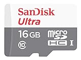 SanDisk Ultra 16GB Android microSDHC Speicherkarte bis zu 80 MB/Sek, Class 10
