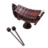 8 Noten Xylophon Teakholz Thai Traditionelles Percussion Musikinstrument Kunst Handwerk...