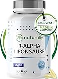 naturally R Alpha Liponsäure Kapseln [120 Stück] – 300 mg hochdosiert, vegan, Made in...