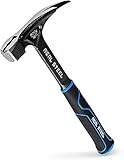 REAL STEEL Latthammer, 600 g Klauenhammer Zimmermannshammer mit Magnetischem Nagelhalter...