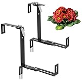 com-four® 2X Premium Blumenkastenhalter für Balkon-Brüstungen und Geländer -...