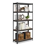 SONGMICS Standregal, Bücherregal, Lagerregal, 5 Ablagen, Küchenregal, Regal, 30 x 75 x...