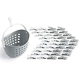culiclean Wäscheklammern Soft Clips mit Korb (40 Stück mit Korb/Ultimate...