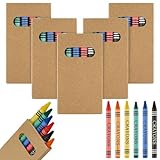 Svalor Mini Wachsmalstifte für Kinder, 5 Packungen Buntstifte-Set mit je 6 Buntstiften,...