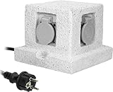 Miratic Außensteckdose Wasserdicht Schuko Gartensteckdosen Aussen Wasserdicht H07RN-F...