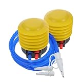Zerodeko Fußluftpumpe Leichtes Kunststoff balg Aufblasgerät mit Schlauch für Ballons...
