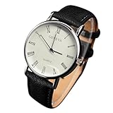 GENEVAS Herrenuhr Römische Mode 110 Gürtel Herrenuhr Linkshänder Uhren für Männer, D,...