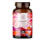 Astaxanthin 12mg Hochdosiert - 60 Depot Softgel Kapseln - Haematococcus...