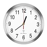 Lawei Funk Wanduhr Funkuhr aus Aluminium Wanduhren Küchenuhr Automatische...