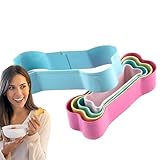 Ausstechform in Knochenform, 5 x bunte -Keksform, Lebensmittel-Werkzeug für Kuchen und...