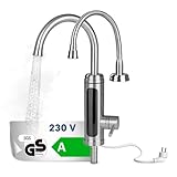 MAXXMEE Elektrische Edelstahl Armatur plus integrierter Durchlauferhitzer | Wasserhahn mit...