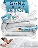 Glückstoff® Feder- und Daunendecke 135x200cm [Zertifiziert in Deutschland] - Bettdecke...
