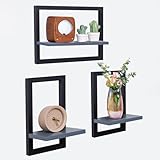 hi-home Set mit 3 Wandregalen, Schwebende Regal für die Wand Deko, Hängeregale zur...