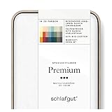 Schlafgut Premium Spannbettlaken 140x200cm bis 160x220cm Full-White,...