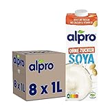 Alpro Sojadrink – Vegan und milchfrei – Von Natur aus laktosefrei und fettarm –...