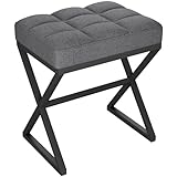 YMYNY Schminkhocker, Fußhocker, Leinen Sitzhocker, Make-up Dressing Hocker mit...