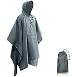 Seyobs Regenponcho Herren Damen Wasserdicht, Regencape Unisex Regenmantel 210T...