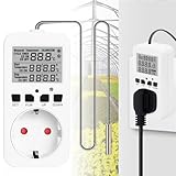 GOMETY Digitaler Temperaturregler Steckdosen, 16A 230V Heizung Kühlen Thermostat...