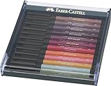 Faber-Castell 267422 - Tuschezeichner Pitt Artist Pen, 12er Packung, Erdfarben