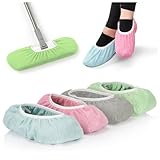 com-four® 4X Wischmopp-Überzieher in 4 Farben - saugstarke...