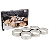 MOESTA-BBQ 10376 - Burgerringe - 6er Set aus 100% Edelstahl (Größe XL) –...
