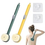 LLGL 2er-pack Flüssige Badebürste mit langem Griff, Abnehmbarer...